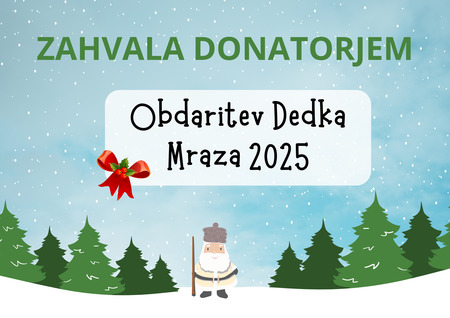 Fotografija: zahvala donatorjem