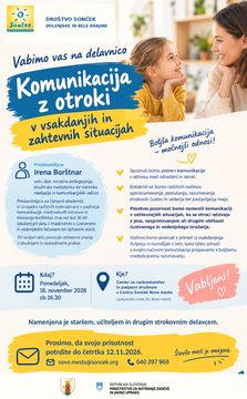 Fotografija: Vabilo na delavnico Komunikacija z otroki